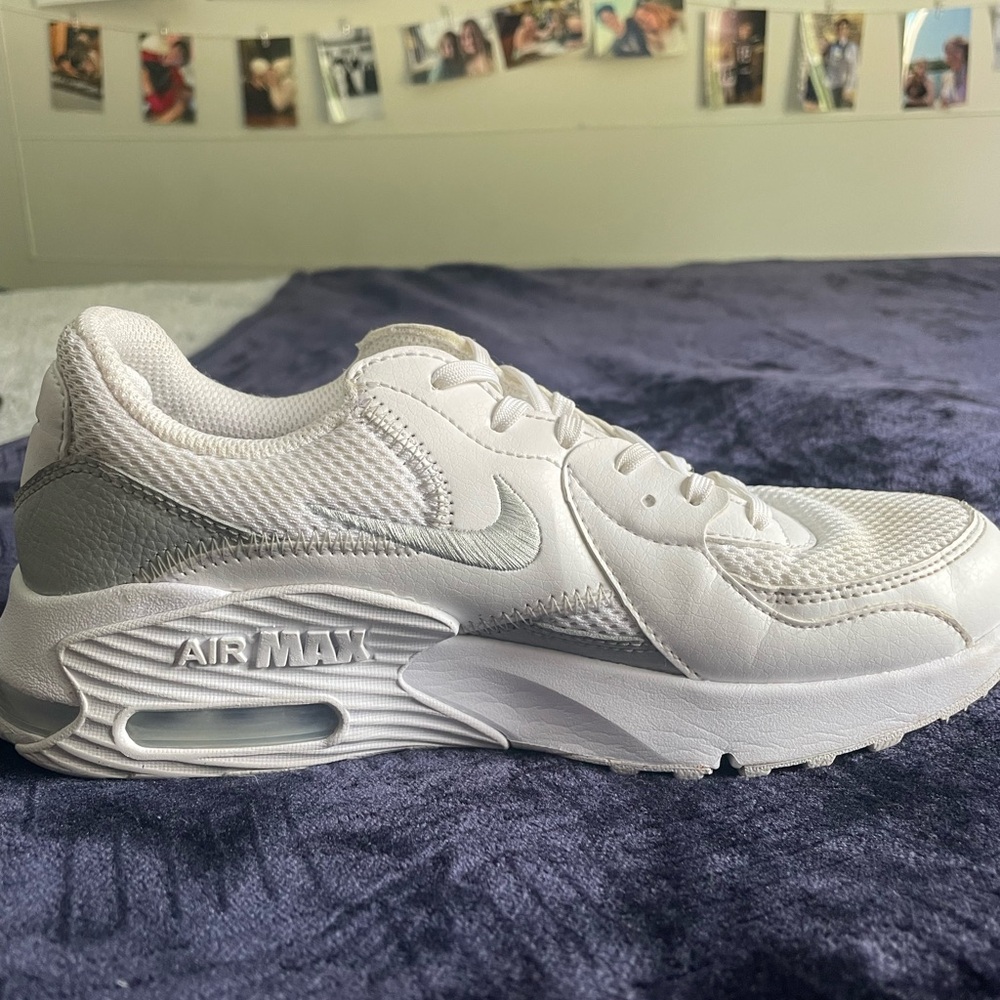 All white Nike Air Max